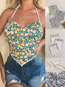 3 piezas Set sujetador floral halter - Multicolor - Ver 1