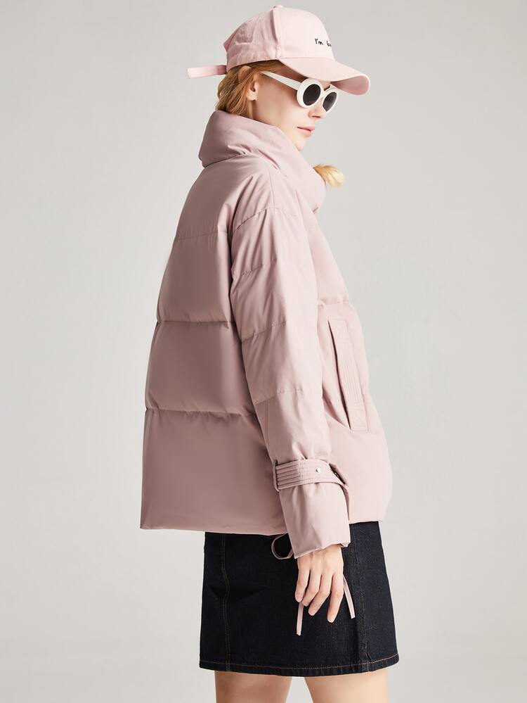 JAZZEVAR Abrigo acolchado con cinturón con hebilla unicolor - Rosa vieja - Añade 2