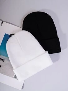 2 piezas Gorro con etiqueta con letra con diseño