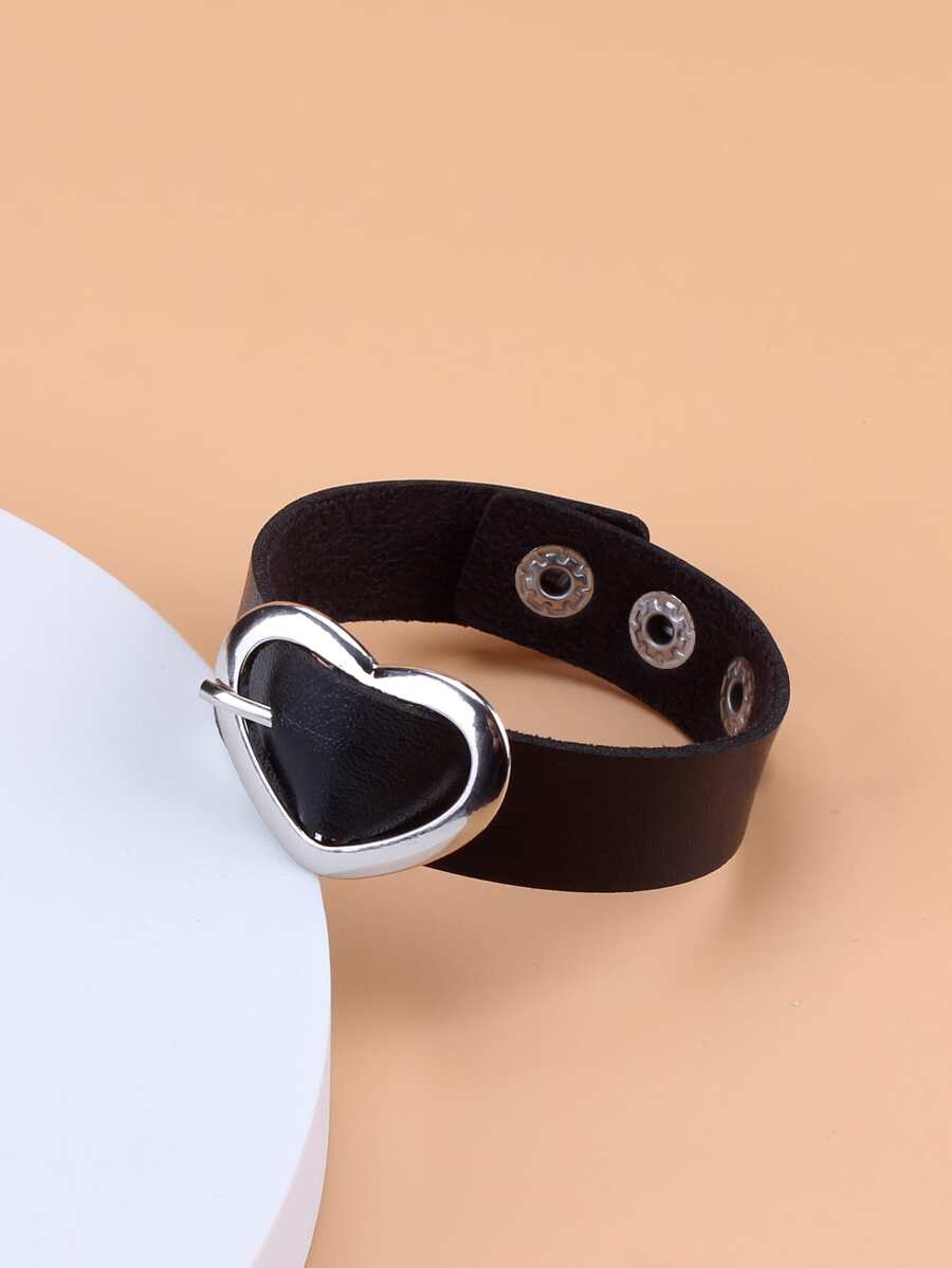 愛心裝飾手環 - 黑色 - 查看 1