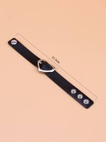 愛心裝飾手環 - 黑色 - 查看 3