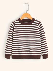Toddler Girls Striped Pattern Sweater - Multicolor - View 1