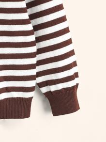 Toddler Girls Striped Pattern Sweater - Multicolor - View 3
