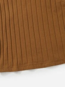 SHEIN EZwear Mùa hè 3 - Miếng Cổ giả Gân đan Thon gọn Cơ sở Áo ba lỗ - Nhiều màu - Xem 4