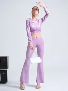 SHEIN ICON Sudadera 90s con diamante de imitación con estampado de letra de terciopelo