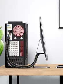 螺旋抹胸數據線整理器 - 黑色 - 查看 3