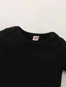 Bebé Body unicolor & Overol con estampado de cuadros ribete con fruncido con diadema - Multicolor - Ver 5