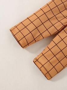 Bebé Body unicolor & Overol con estampado de cuadros ribete con fruncido con diadema - Multicolor - Ver 6