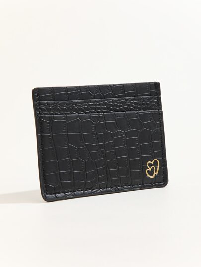 Heart Pattern Crocodile Embossed Lightweight Portable Card ID Card White-Collar Workers Holiday For Anniversary For Birthday Gift Accessories Gift Heart Purse Small Wallet With Card Slot Multi Layer Gifts For Boyfriend On Valentine Day Father's Day Classic Fashion Minimalist Textured For Woman Card Holder Card Holder Wallet Business Card Holder Credit Card Holder For Men Mini Wallet Card Wallet