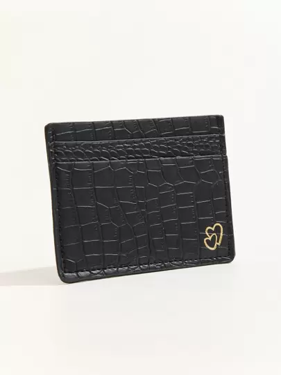 Heart Pattern Crocodile Embossed Lightweight Portable Card ID Card White-Collar Workers Holiday For Anniversary For Birthday Gift Accessories Gift Heart Purse Small Wallet With Card Slot Multi Layer Gifts For Boyfriend On Valentine Day Father's Day Classic Fashion Minimalist Textured For Woman Card Holder Card Holder Wallet Business Card Holder Credit Card Holder For Men Mini Wallet Card Wallet