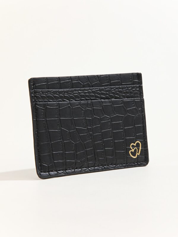 Heart Pattern Crocodile Embossed Lightweight Portable Card ID Card White-Collar Workers Holiday For Anniversary For Birthday Gift Accessories Gift Heart Purse Small Wallet With Card Slot Multi Layer Gifts For Boyfriend On Valentine Day Father's Day Classic Fashion Minimalist Textured For Woman Card Holder Card Holder Wallet Business Card Holder Credit Card Holder For Men Mini Wallet Card Wallet
