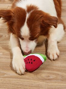 Watermelon Shaped Pet Sound Toy - Multicolor - View 3