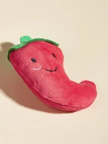 辣椒形寵物發聲玩具寵物吱吱聲玩具辣椒形狗玩玩具狗互動玩具 - 彩色 - 查看 3