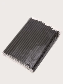 100 chiếc ống hút dùng một lần màu trơn - màu đen - Xem 3