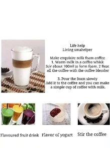 1 pieza Espumador de leche eléctrico multifunción