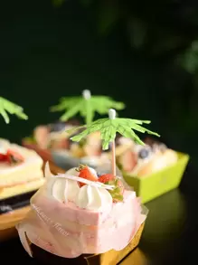 10入組椰子樹設計蛋糕裝飾 - 彩色 - 查看 1