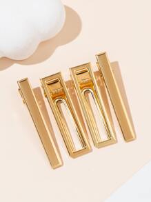4 piezas Horquilla geométrico - Dorado - Ver 1