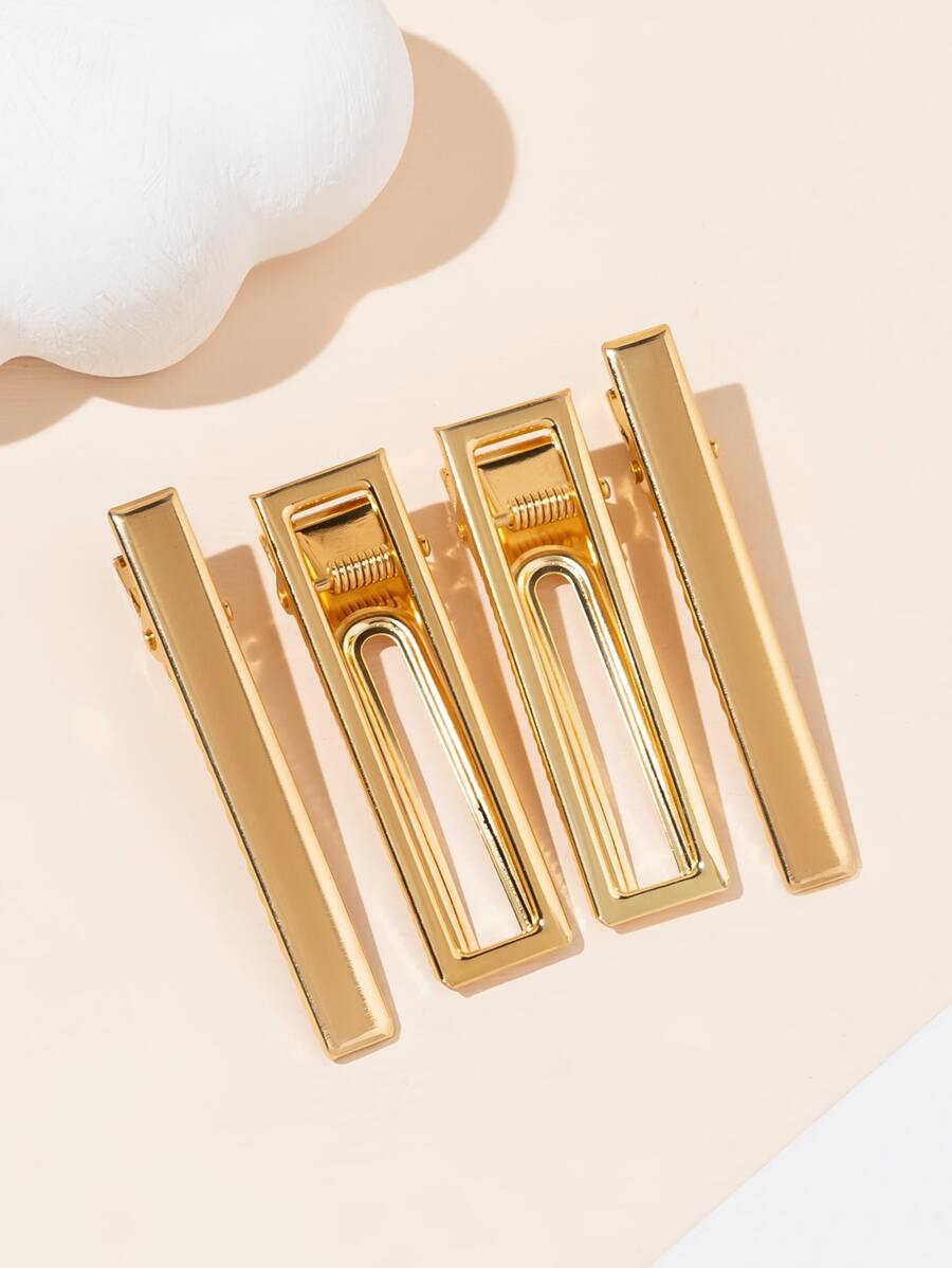 4 piezas Horquilla geométrico - Dorado - Ver 1