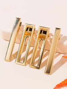 4 piezas Horquilla geométrico - Dorado - Ver 2