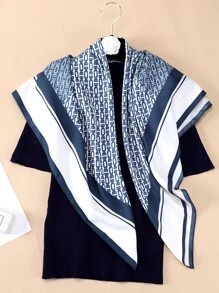 Pañuelo con estampado de dibujo - Multicolor - Ver 1