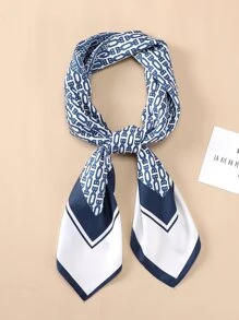 Pañuelo con estampado de dibujo - Multicolor - Ver 2