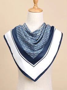 Pañuelo con estampado de dibujo - Multicolor - Ver 5