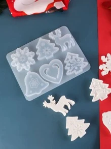 1pc Christmas DIY Silicone Mold - White - View 1