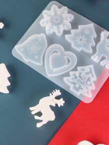 1pc Christmas DIY Silicone Mold - White - View 2