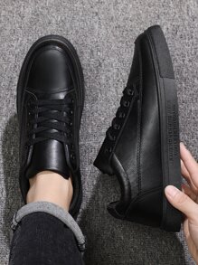 Nam Đồ họa Chữ cái Bên Giày trượt băng Nam Giải trí Giày dép - màu đen - Xem 1