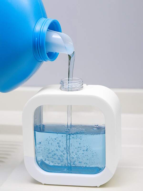 1pc Plain Lotion Dispenser, 300ml Plastic Clear Lotion Press Bottle For