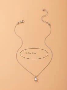 imoli Vòng cổ Rhinestone Charm - Bạc - Xem 6