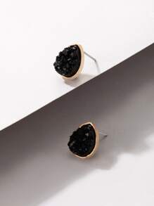 imoli Hoa tai đinh tán thiết kế giọt nước - màu đen - Xem 6