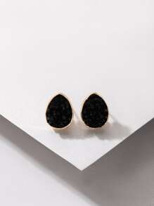 imoli Hoa tai đinh tán thiết kế giọt nước - màu đen - Xem 8