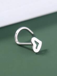 Tkool 1 件不锈钢心形鼻环带扭角鼻钉鼻钩首饰情人节、妈妈、母亲、母亲节、礼物