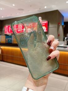 帶心紙透明手機殼 - 綠色 - 查看 2