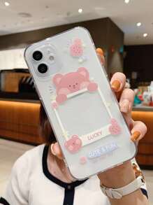 2 piezas pareja con estampado de dibujos animados Funda de celular transparente - Multicolor - Ver 4