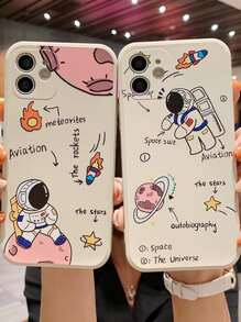 2入組情侶卡通宇航員手機外殼 - 彩色 - 查看 1