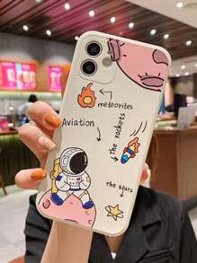 2入組情侶卡通宇航員手機外殼 - 彩色 - 查看 3