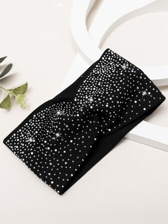 Strassdekoration hårband festpannband turbanpannband svettband, hårband höst vinter håraccessoarer för kvinnor för semesterkläder kvinna elegant halsduk kvinnor bandana mjuk huvudbonad