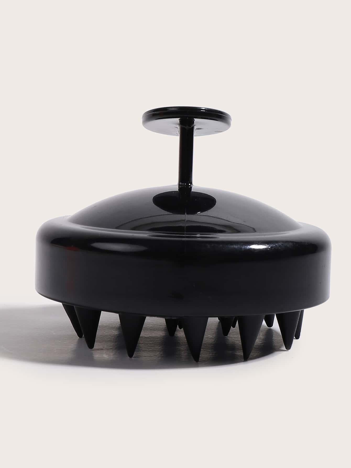 頭髮頭皮洗髮刷軟頭皮按摩器女士和男士頭皮護理 - 黑色 - 查看 1