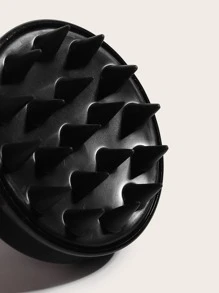 頭髮頭皮洗髮刷軟頭皮按摩器女士和男士頭皮護理 - 黑色 - 查看 3