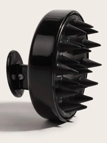 頭髮頭皮洗髮刷軟頭皮按摩器女士和男士頭皮護理 - 黑色 - 查看 4