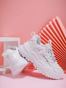 Giày vải lưới thoáng khí cho nữ đế dày, giày thể thao màu trắng đa năng thích hợp cho các bữa tiệc, mặc hàng ngày, đi nghỉ, có đệm và bền, mặc ngoài trời thường ngày, thể thao cho các cặp đôi, đi bộ đường dài ngoài trời - trắng - Xem 5