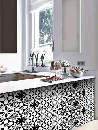 5pcs Vintage Flower Print Wall Paper