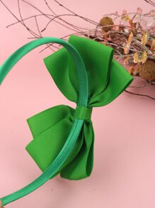 小女童蝴蝶結裝飾髮箍 - 綠色 - 查看 2