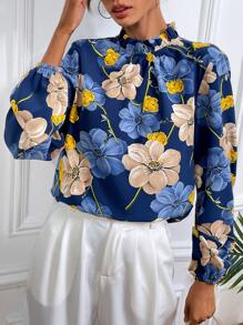 SHEIN LUNE 印花小高領襯衫 - 彩色 - 查看 1