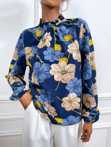 SHEIN LUNE 印花小高領襯衫 - 彩色 - 查看 4