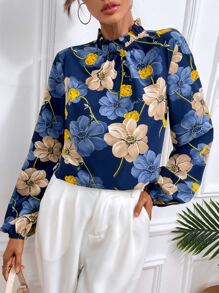 SHEIN LUNE 印花小高領襯衫 - 彩色 - 查看 5