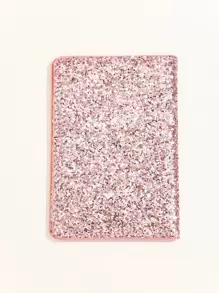 Fashionable Pink Glitter Passport Holder - Pink - View 4