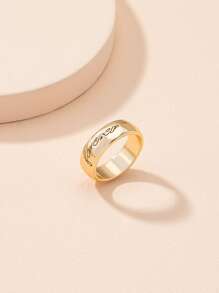 Anillo grabado con letra